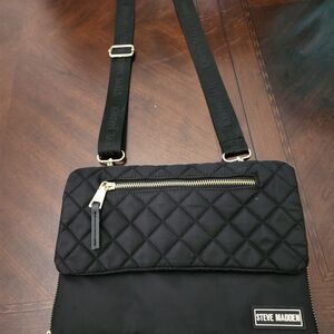 Steve Madden Quilted Black Crossbody Bag